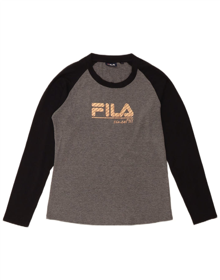 Fila Herren Graphic Top Langarm IT 52 Large Grau