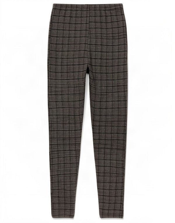 Zara Womens Leggings UK 14 Medium Black Houndstooth