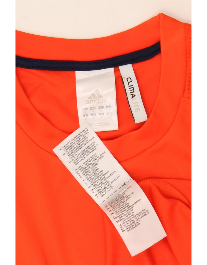 Adidas Herren Climalite T-Shirt Top Mittelorange Colourblock Polyester
