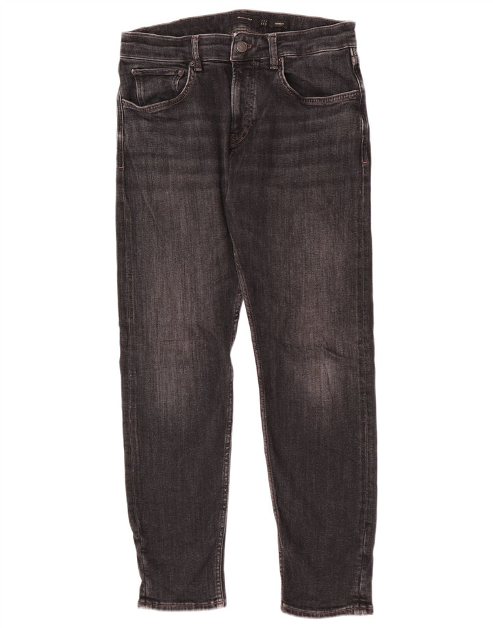 Massimo Dutti Herren Tapered Jeans EU 42 Large W32 L29 Grau