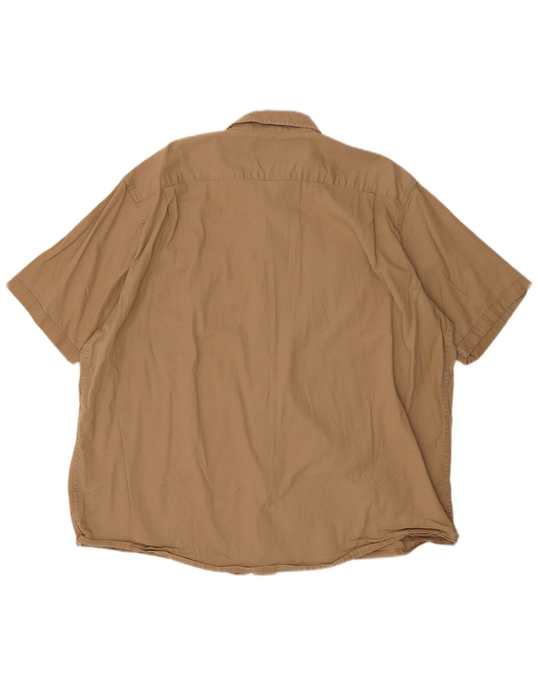 Wrangler Herren Kurzarmhemd 2XL Beige Baumwolle