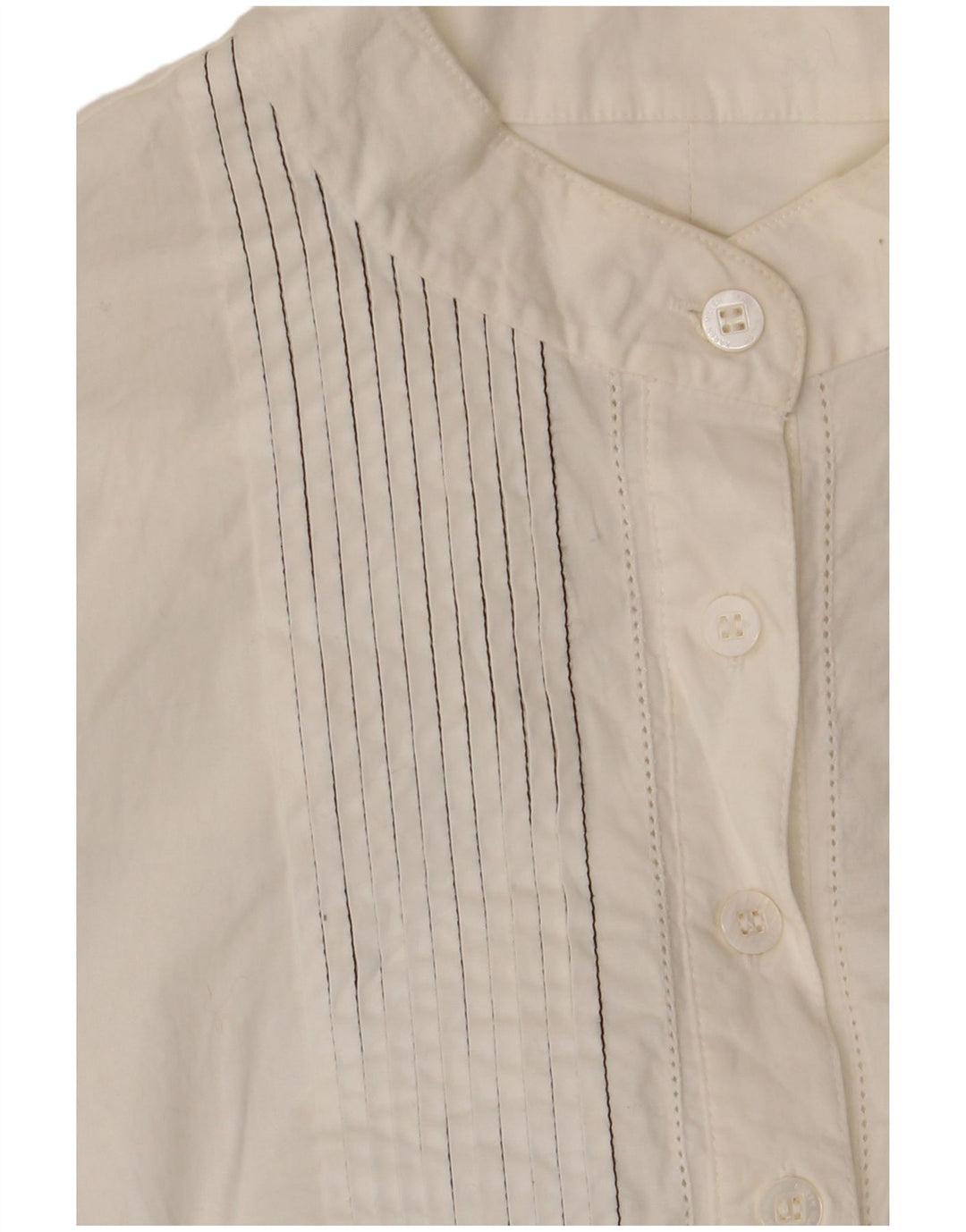 Karen Millen Damen Blusentop UK 12 Mittelweiße Paisley-Baumwolle