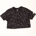 NIKE Womens Oversized Crop Graphic T-Shirt Top UK 10 Small Black Vintage Nike and Second-Hand Nike from Messina Hembry 