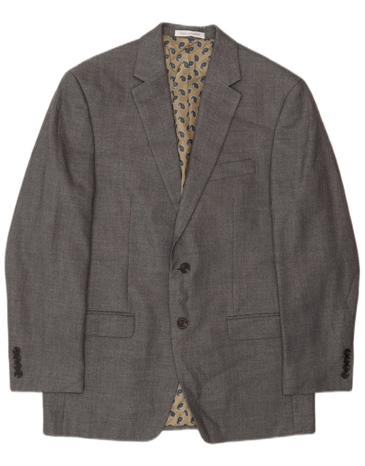 Chaps Herren-Blazer mit 2 Knöpfen, UK 40, Größe L, grau, Polyester