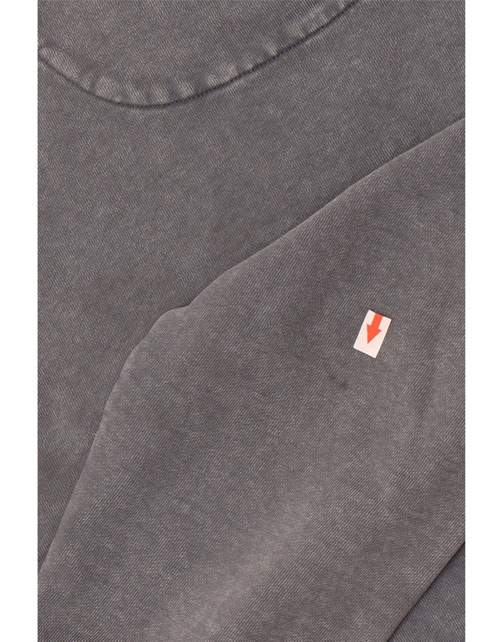 Gas Herren-Sweatshirt-Pullover aus mittelgrauer Baumwolle