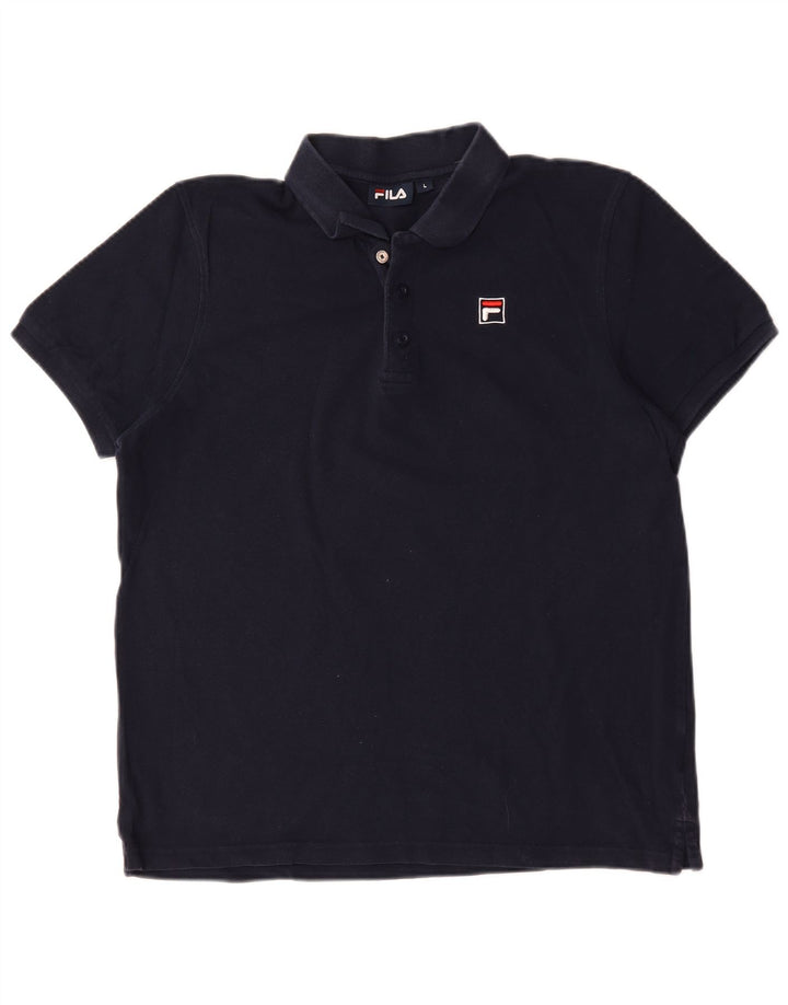 Fila Herren-Poloshirt, große marineblaue Baumwolle