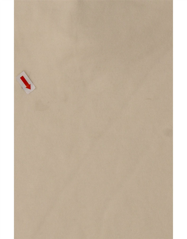 REEBOK Herren-Sweatshirt mit lockerer Passform und Reißverschluss am Hals, mittlere, cremefarbene Baumwolle