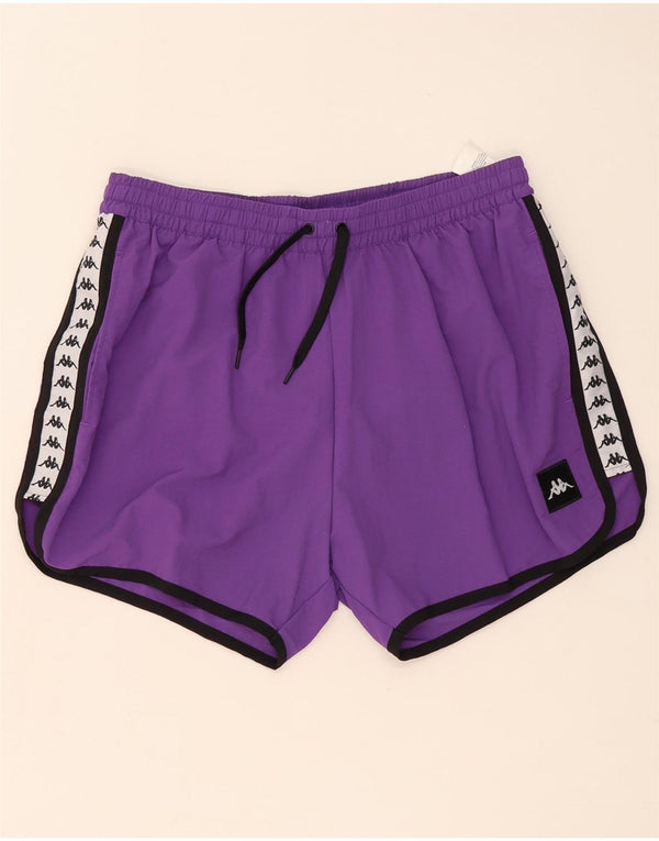 Kappa Womens Graphic Badeshorts UK 14 Large Lila Colourblock