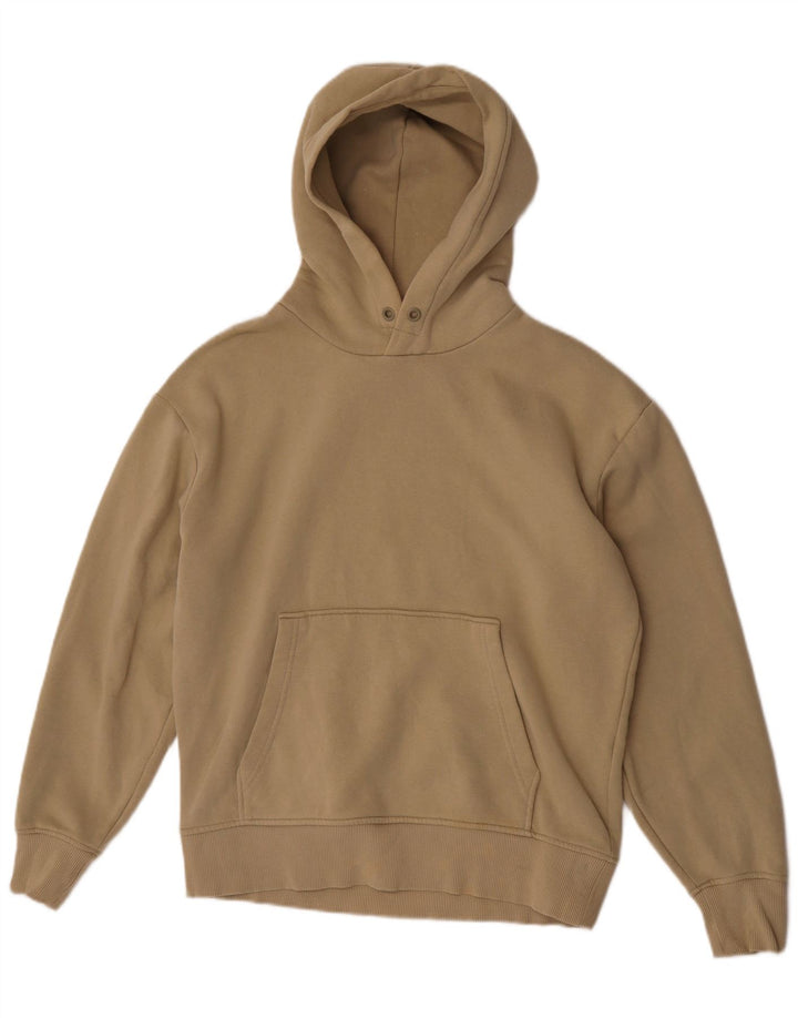 Zara Herren Kapuzenpullover Small Beige Baumwolle