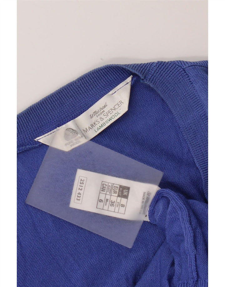 Marks & Spencer Damen St. Michael Cardigan Pullover UK 8 Small Blau