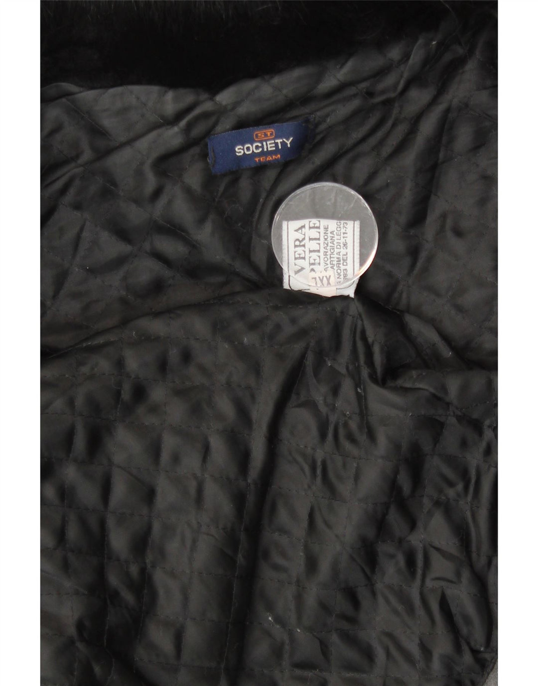 Society Damen Lederjacke UK 20 2XL Schwarzes Leder