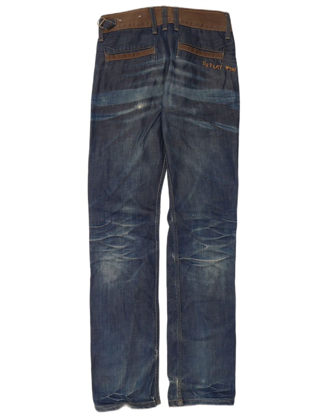 Replay Herren Distressed Slim Jeans W28 L34 Blaue Baumwolle