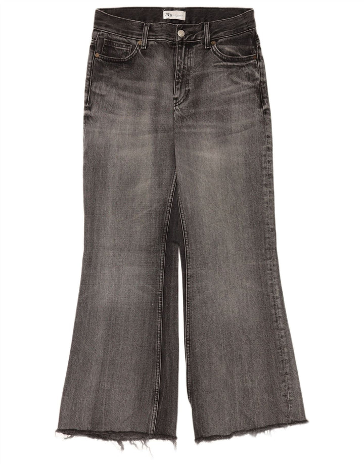 Zara Damen Schlagjeans EU 36 XS W26 L30 Grau
