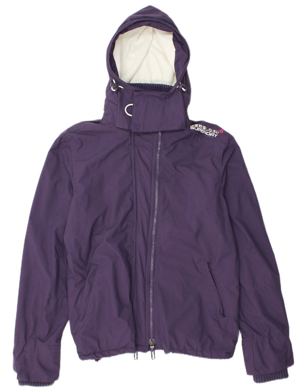 Superdry Womens The Windcheater Graphic Windbreaker Jacket UK 18 XL Purple
