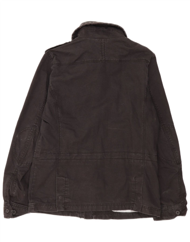 Diesel Herren Militärjacke UK 40 Große schwarze Baumwolle