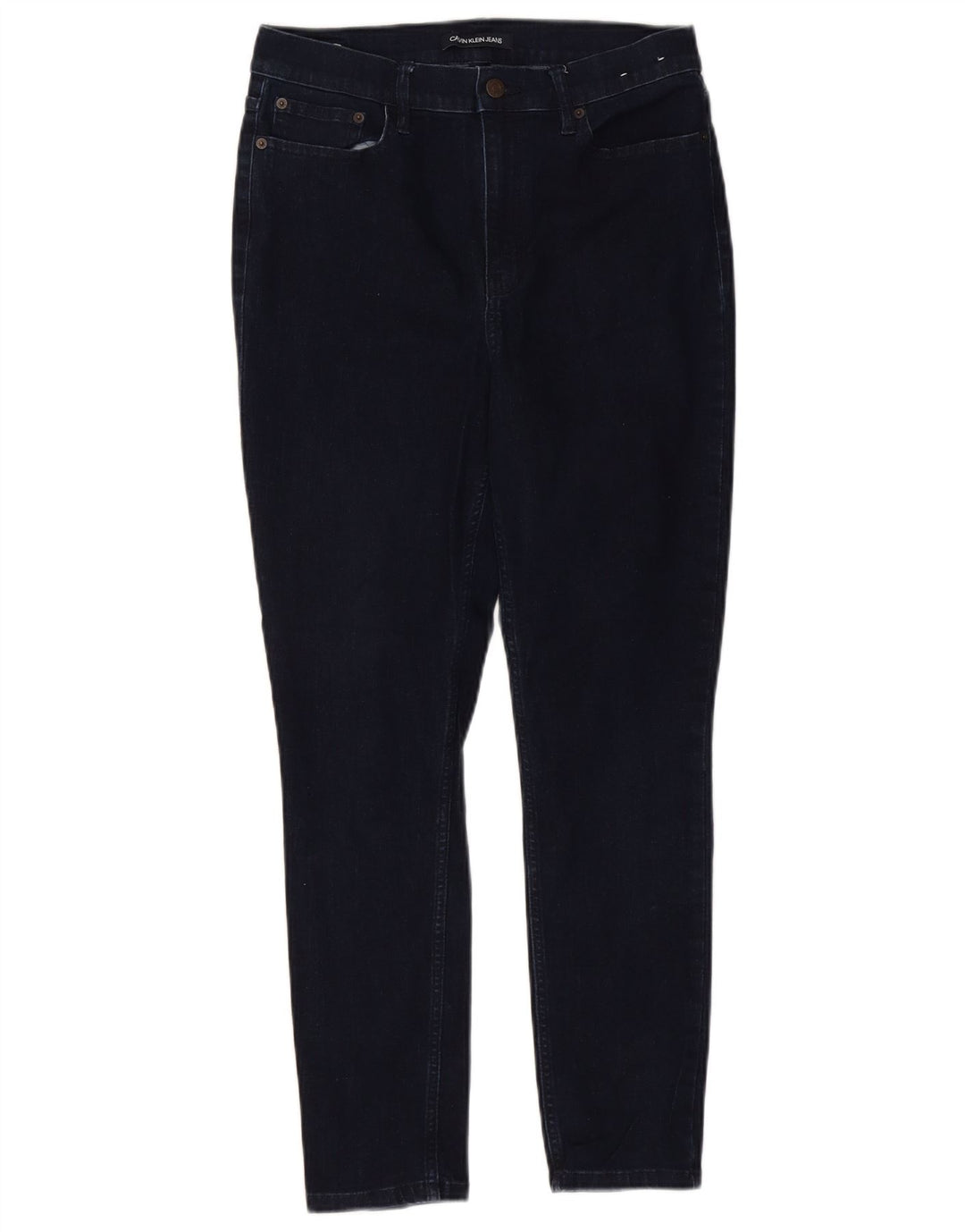 CALVIN KLEIN Damen Skinny Jeans mit hoher Taille US 12 Large W31 L26 Marineblau