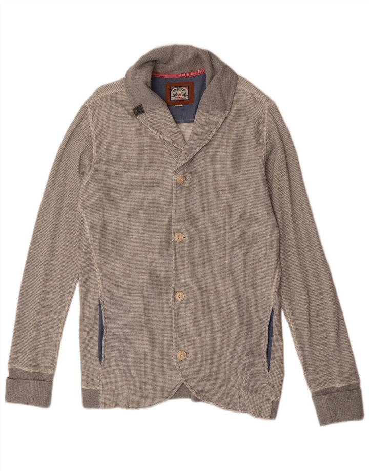Diesel Herren-Cardigan-Pullover, große graue Baumwolle