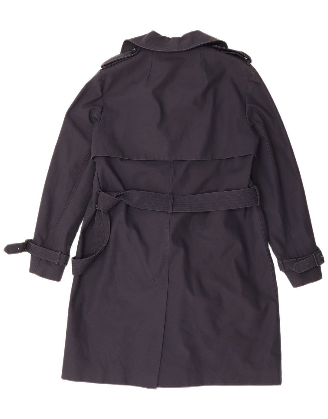 WAREHOUSE Damen Trenchcoat UK 16 Large Marineblau Polyester