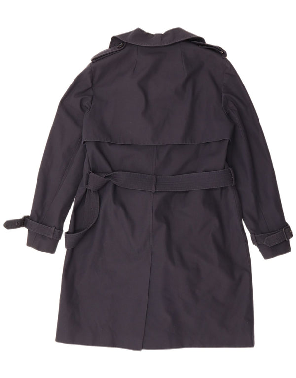 WAREHOUSE Damen Trenchcoat UK 16 Large Marineblau Polyester