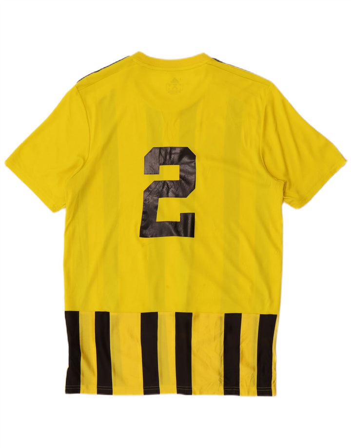 Adidas Herren Aeroready Graphic T-Shirt Top Mittelgelb gestreift aus Polyester