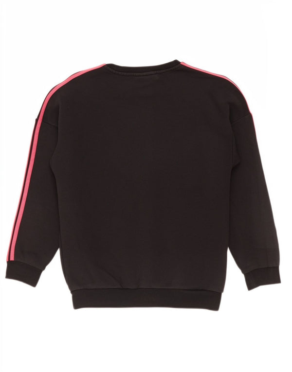 Adidas Mädchen Grafik Sweatshirt Pullover 11–12 Jahre schwarz Baumwolle Sport