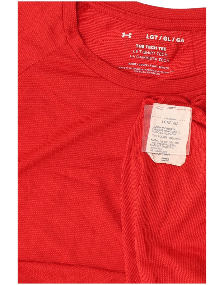 Under Armour Herren T-Shirt Top Large Rot Polyester