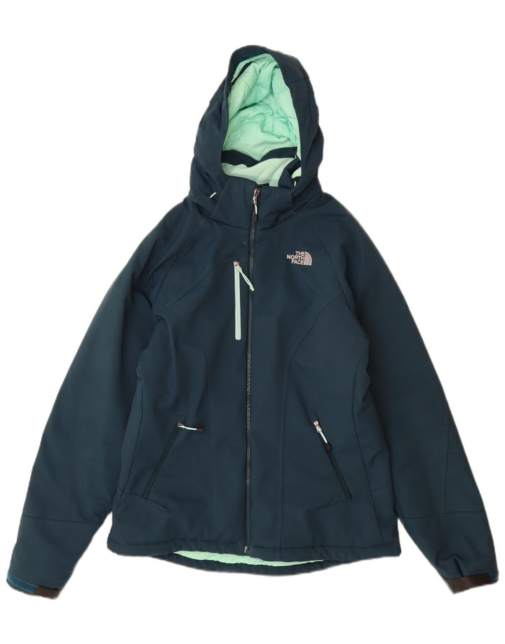 The North Face Wattierte Damenjacke mit Kapuze UK 14 Medium Marineblau Polyester
