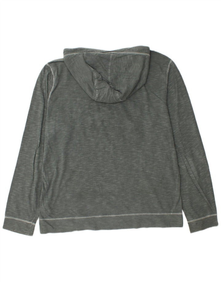 NAPAPIJRI Herren-Oberteil mit Kapuze, Grafik, langärmlig, groß, grau gesprenkelte Baumwolle