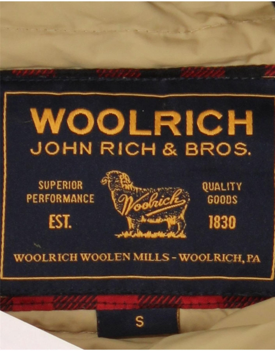 Woolrich Herren Bomber Windjacke UK 36 Small Schwarz Polyester