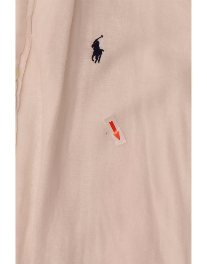 Ralph Lauren Herren-Hemd mit individueller Passform, groß, aus weißer Baumwolle
