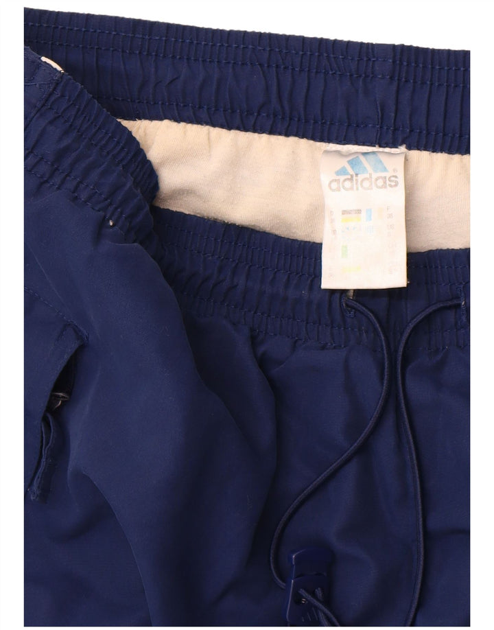 ADIDAS Mens Tracksuit Trousers Joggers UK 10 Small Navy Blue Polyester