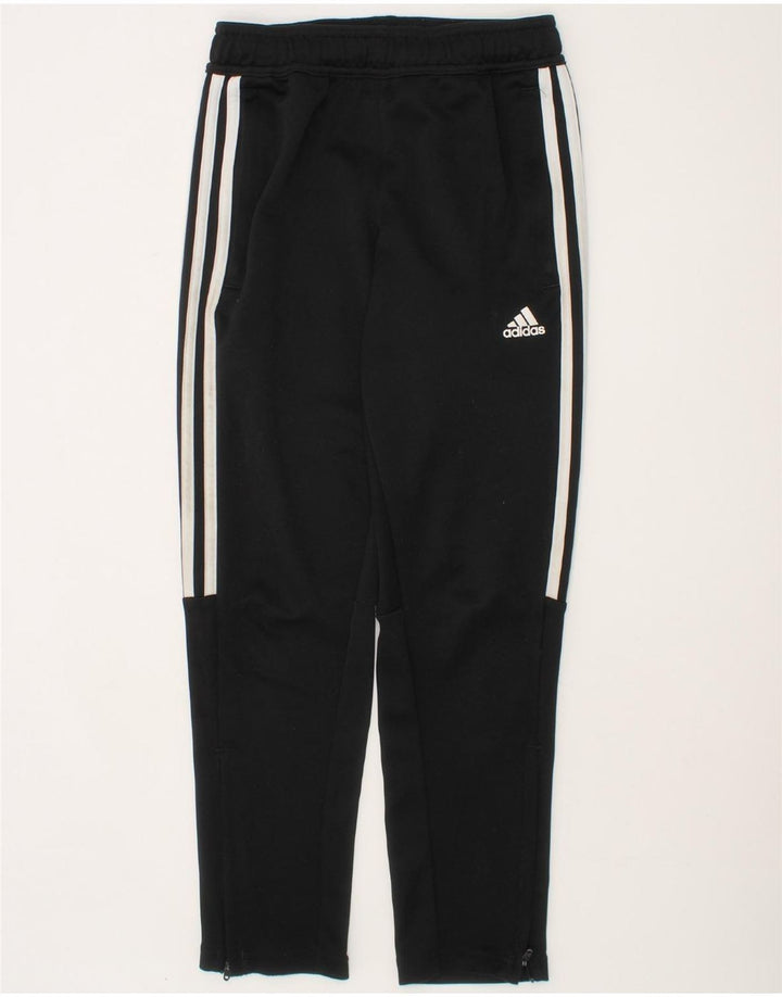 ADIDAS Boys Aeroready Tracksuit Trousers 9-10 Years  Black Polyester Vintage Adidas and Second-Hand Adidas from Messina Hembry 