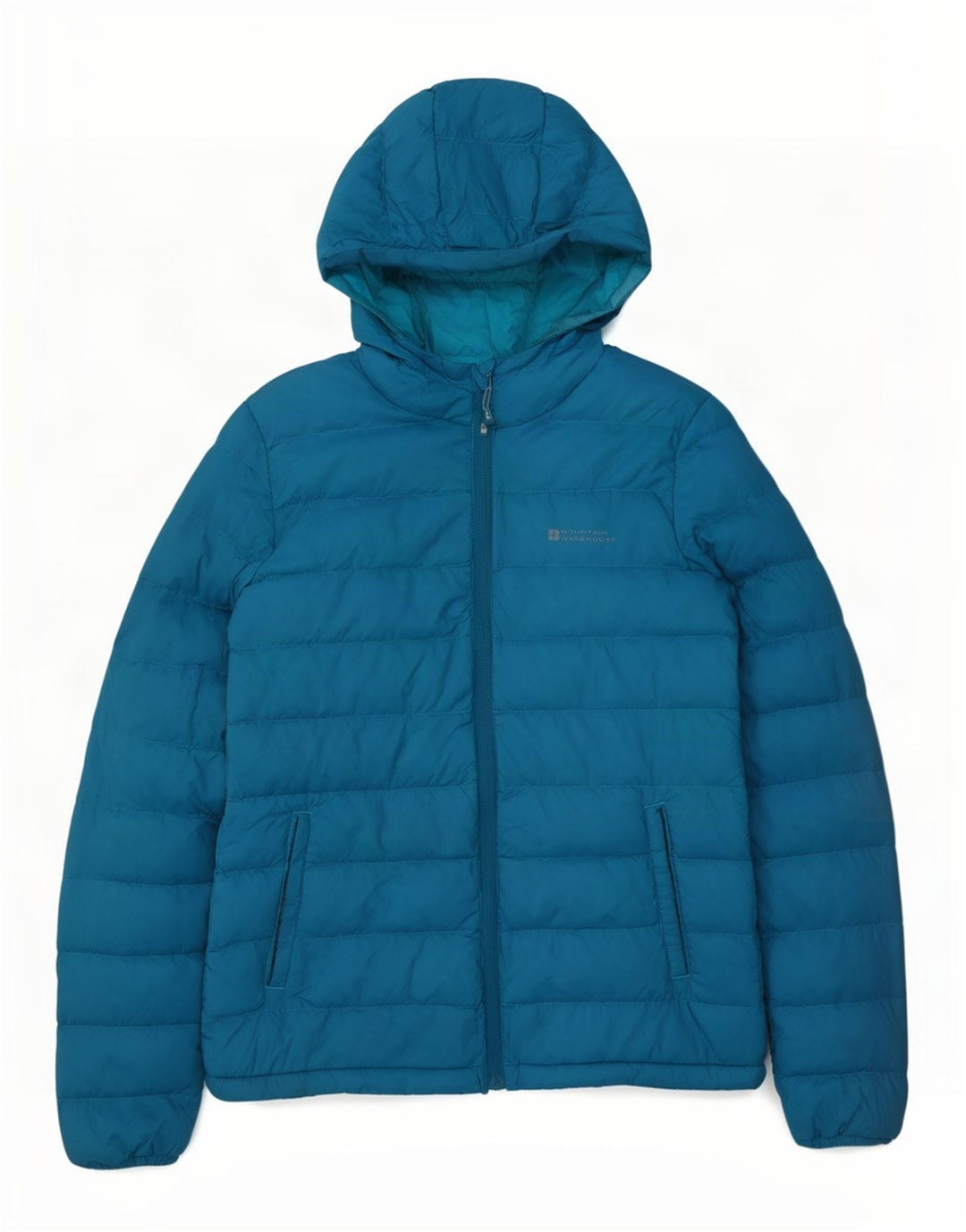 Mountain Warehouse Wattierte Damenjacke mit Kapuze, UK 8, Größe S, blaues Nylon