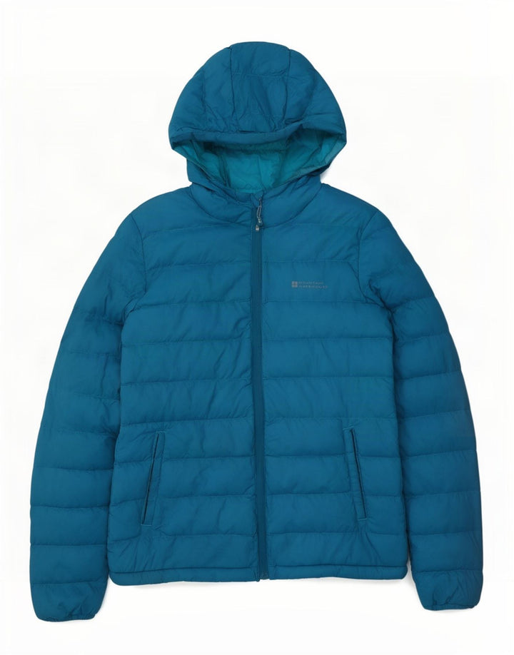 Mountain Warehouse Wattierte Damenjacke mit Kapuze, UK 8, Größe S, blaues Nylon