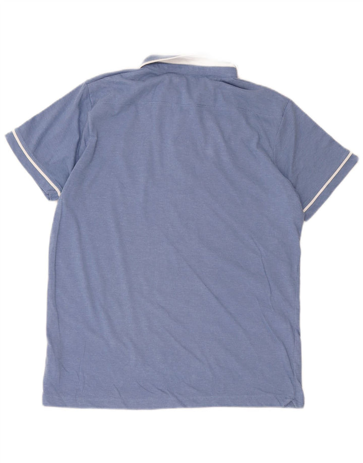 French Connection Herren-Poloshirt, groß, blaue Baumwolle