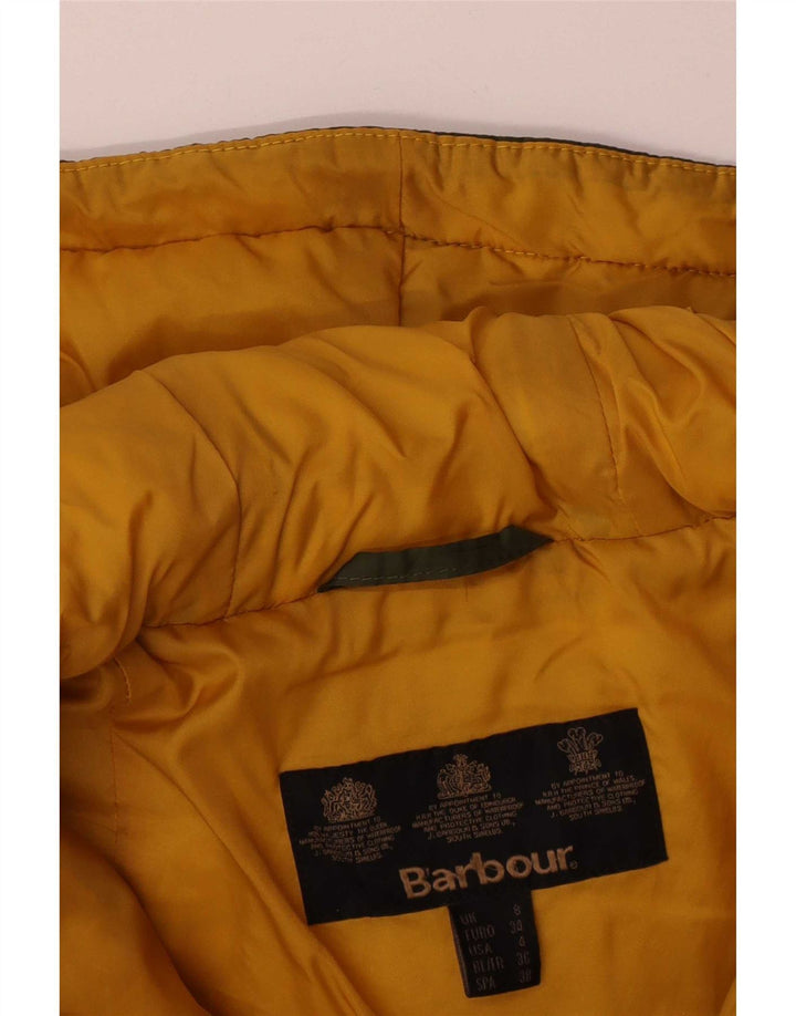 Barbour Wattierte Jacke mit Kapuze für Damen UK 8 Small Green Polyester