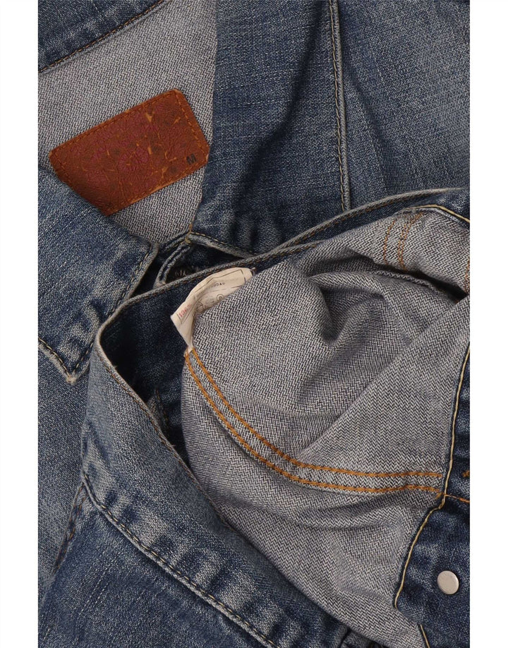 Nike Damen Jeansjacke UK 14 Mittelblaue Baumwolle