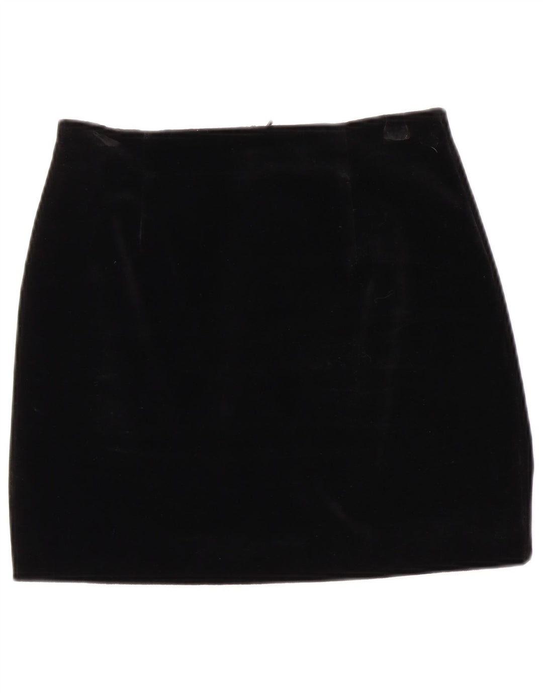 ST. BERNARD Womens Velour Mini Skirt UK 12 Medium W26  Black Cotton
