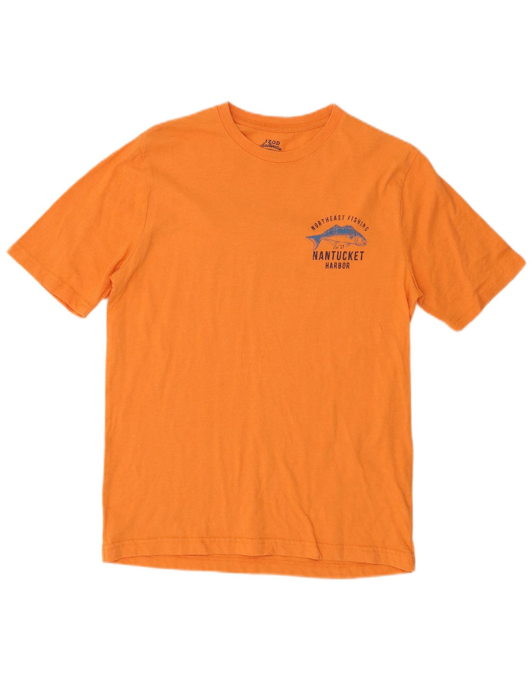 IZOD Herren-T-Shirt mit Salzwasser-Grafik, Größe S, Orange