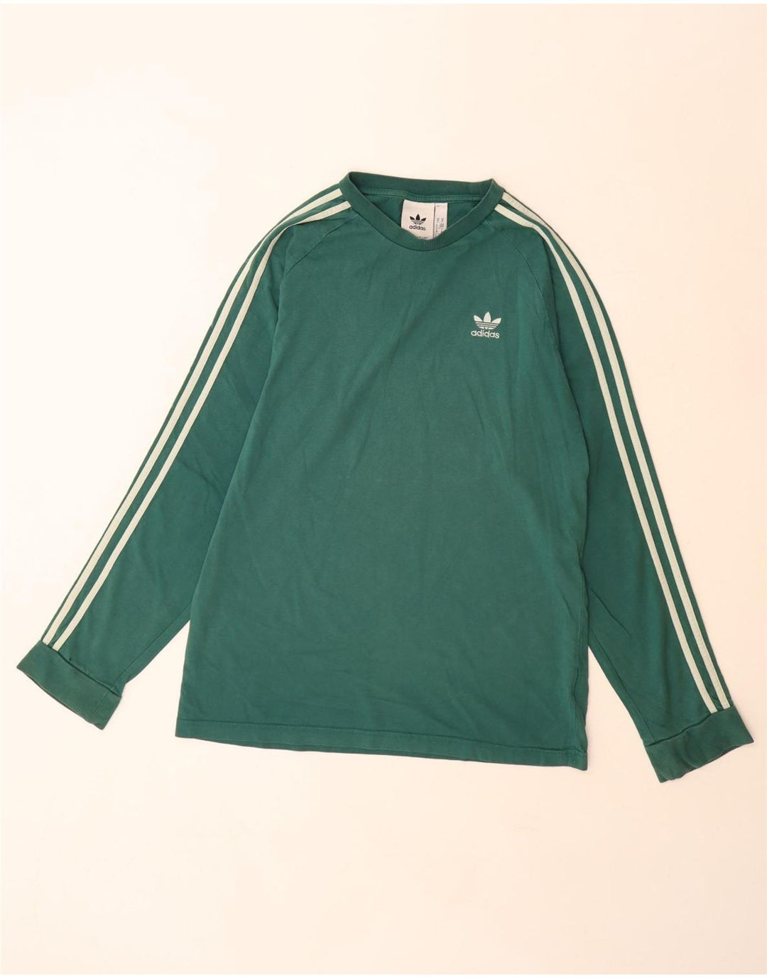 Adidas Herren Top Langarm mittelgrüne Baumwolle