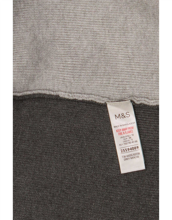 Marks & Spencer Damen Longline-Cardigan-Pullover UK 10 Small Grau