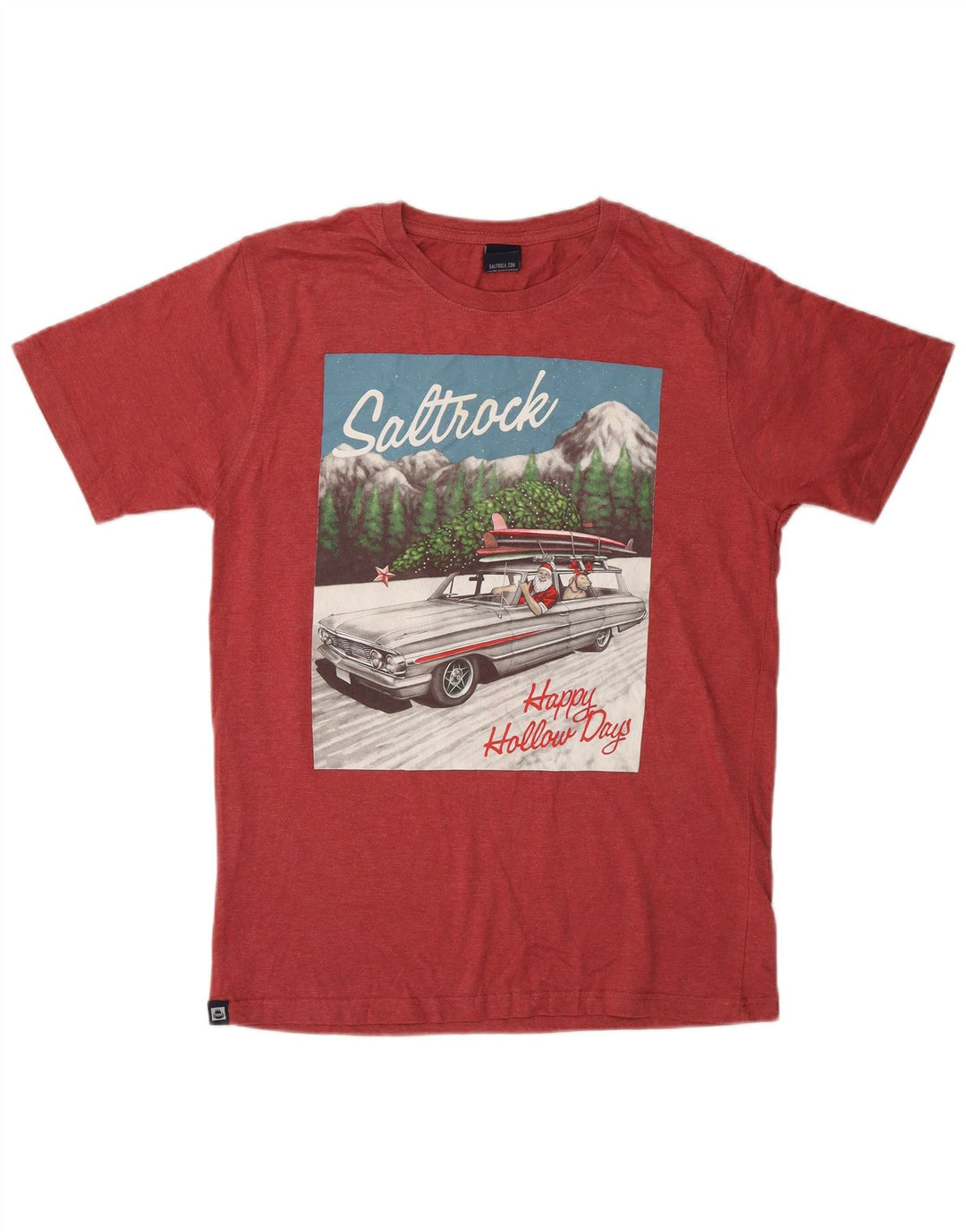 SALTROCK Herren-T-Shirt mit Grafik, Größe S, Rot, Baumwolle