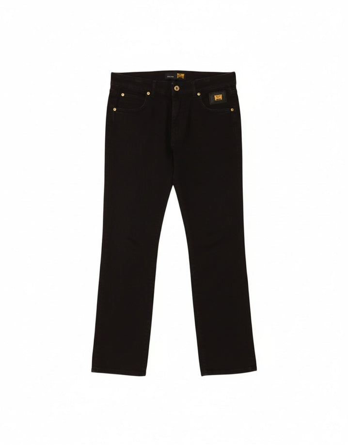 ROY ROGERS Mens De Luxe Straight Jeans W30 L32 Black Cotton