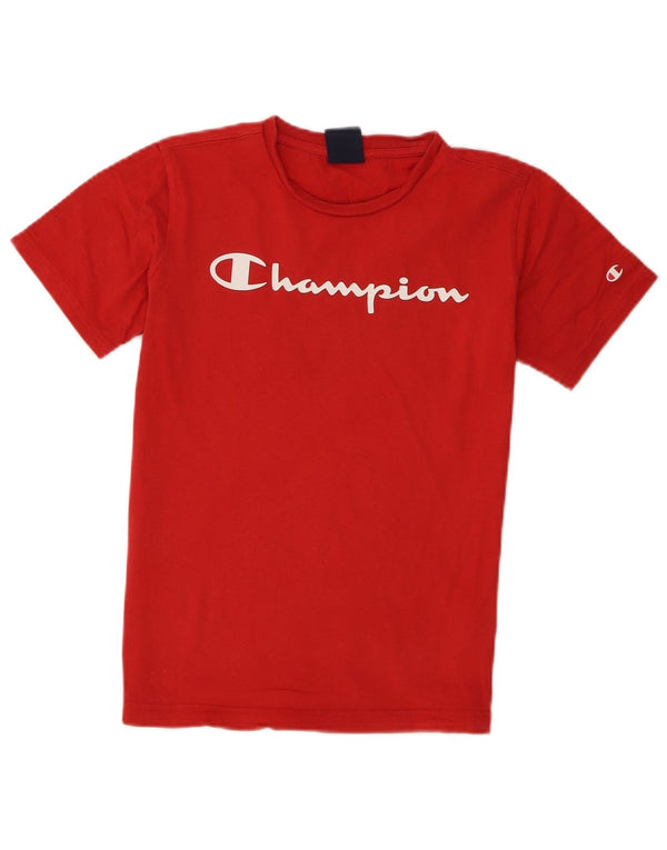 Champion T-Shirt mit Grafik für Jungen, 11–12 Jahre, Größe L, aus roter Baumwolle