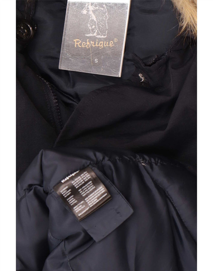 Refrigue Herren-Jacke mit Kapuze, gepolstert, UK 36, Größe S, marineblaues Nylon