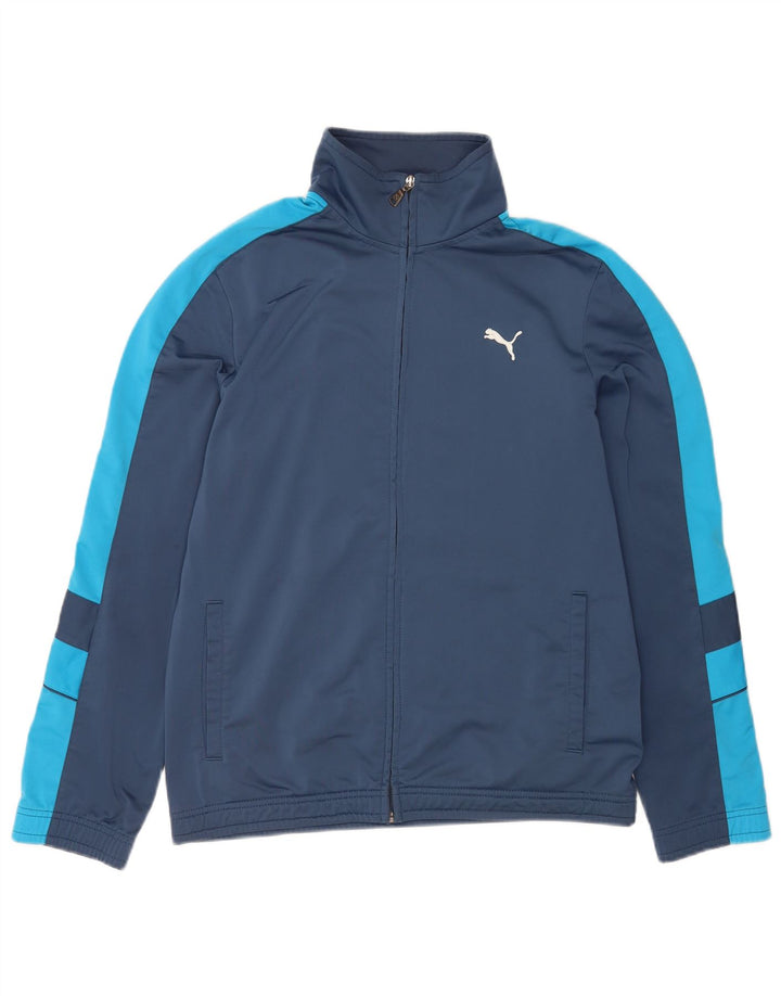 Puma Herren-Trainingsanzug-Top-Jacke, klein, Marineblau, Farbblock