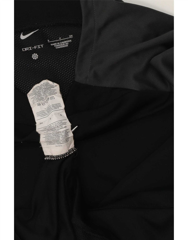 Nike Herren-T-Shirt mit Dri-Fit-Grafik, Größe S, Schwarz, Farbblock-Polyester