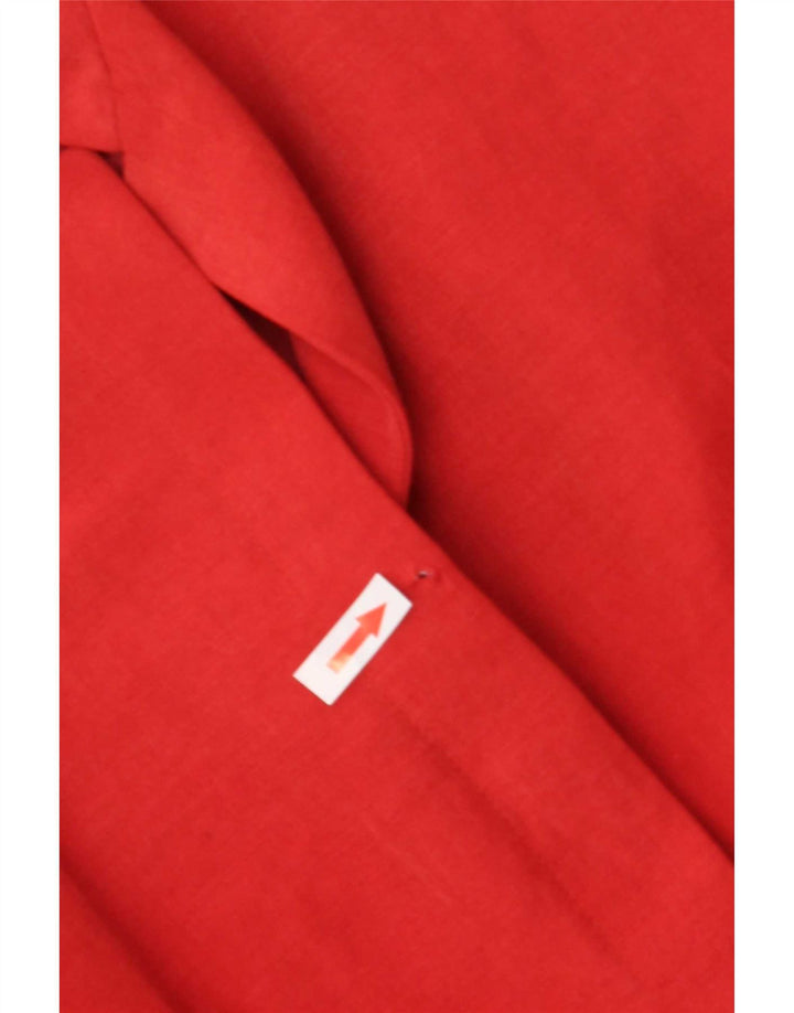 Armani Collezioni Damen Blazer Jacke IT 42 Mittelrotes Leinen