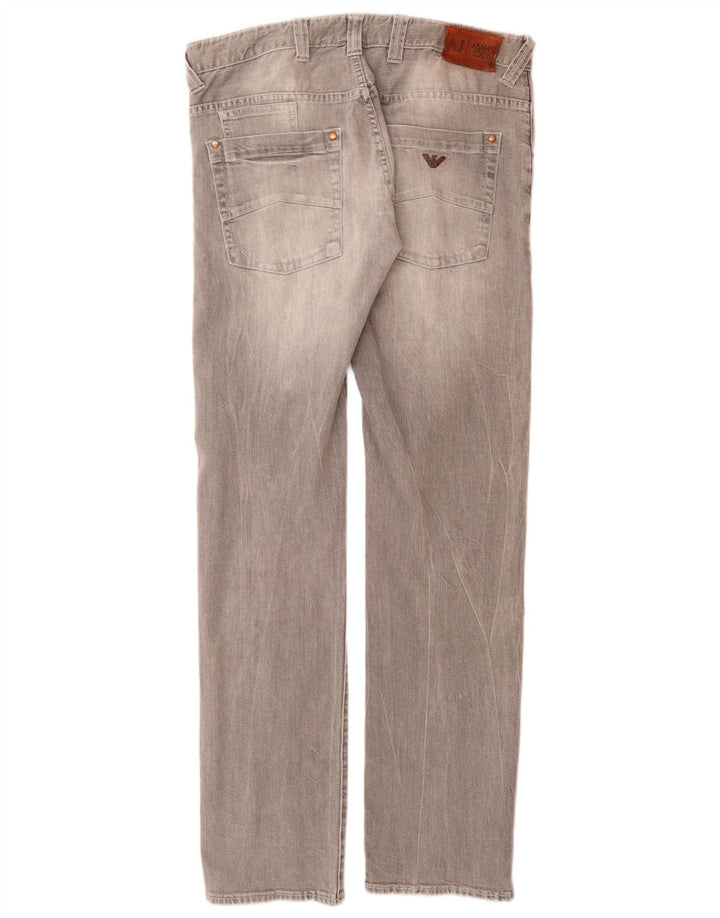 ARMANI Herren Slim Jeans W32 L33 Graue Baumwolle