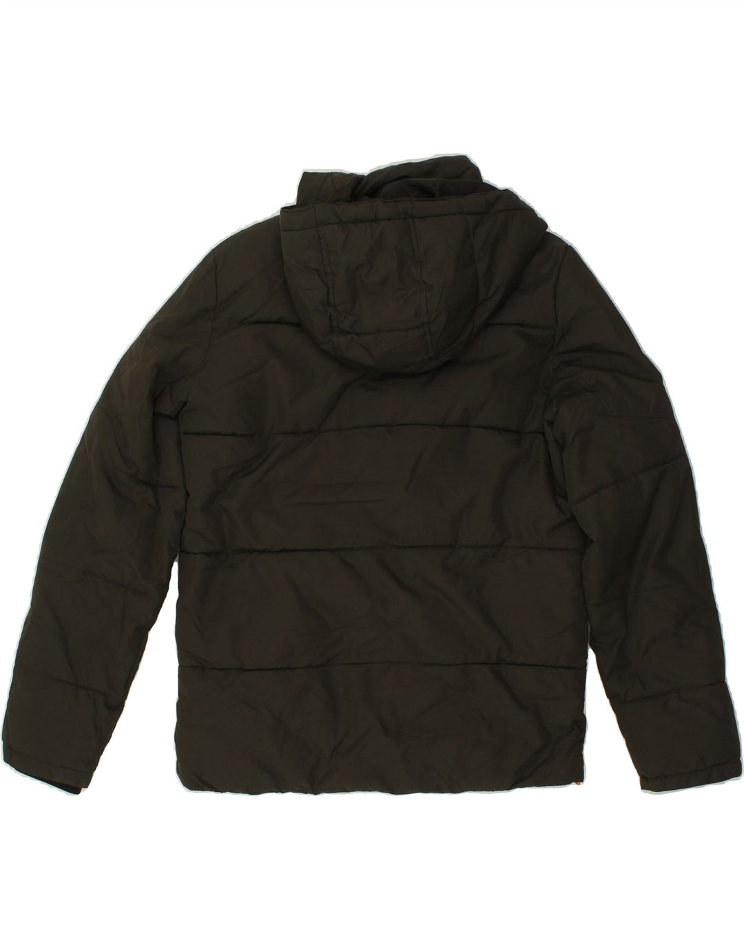 JACK & JONES Mens Hooded Padded Jacket UK 36 Small Khaki Vintage Jack & Jones and Second-Hand Jack & Jones from Messina Hembry 